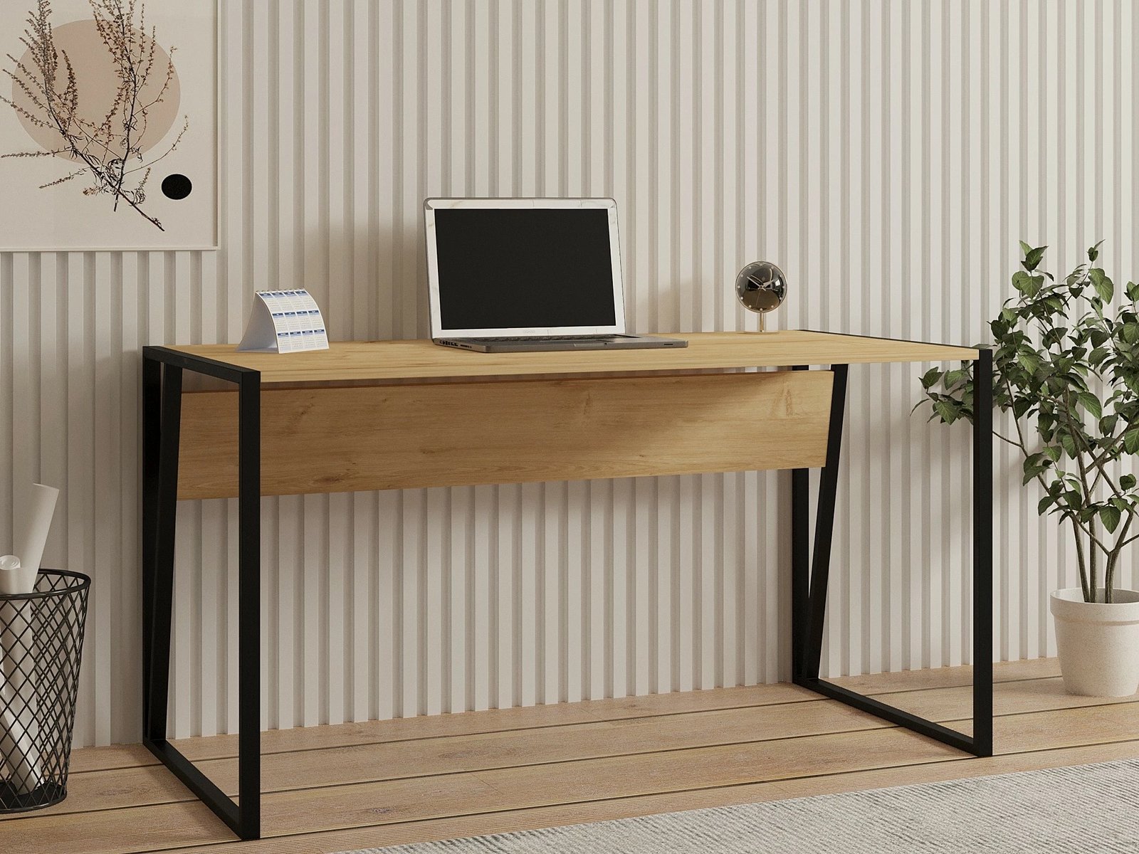 Tavolinë studimi Hanah Home, Cunda, ngjyrë safir e zezë