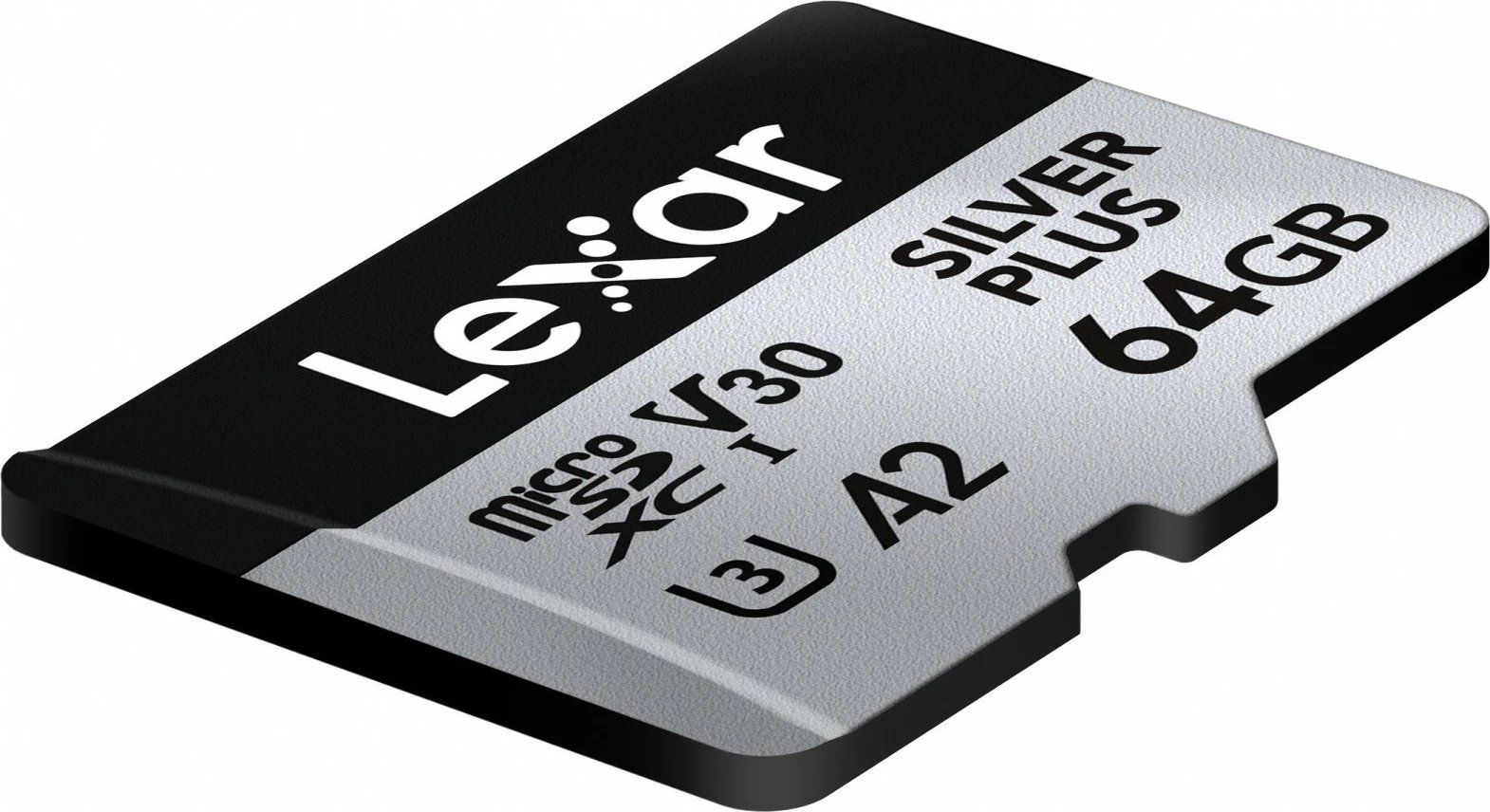 Kartë memorje microSD Lexar LMSSIPL064G-BNANG 64GB UHS-I A2 U3 V30 205/100MB/s me adapter SD Silver Plus