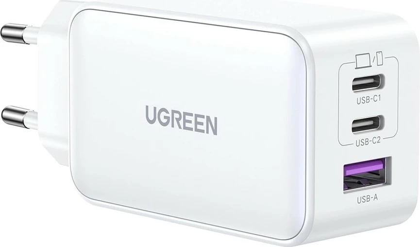 Karikues Ugreen Nexode 140W, 2x USB-C + 1x USB-A, Fast Charging, i bardhë