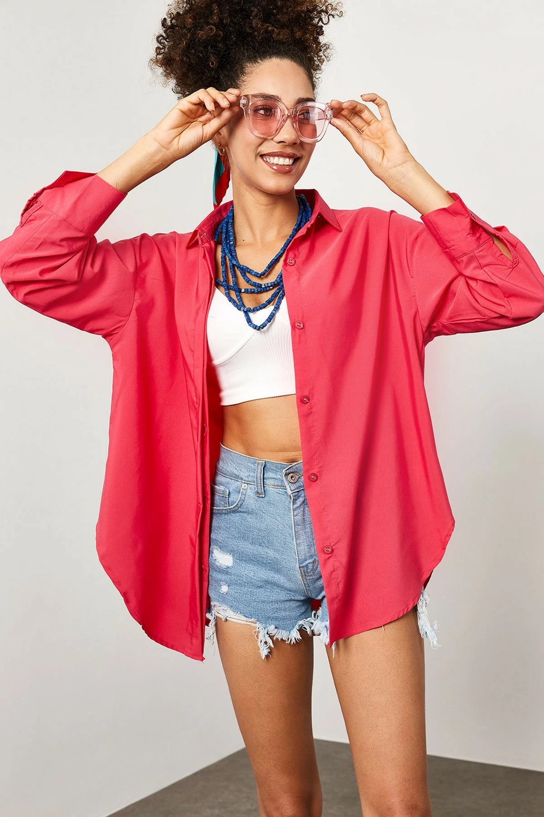 Këmishë femrash Jumeon, X0651, ngjyrë fuchsia