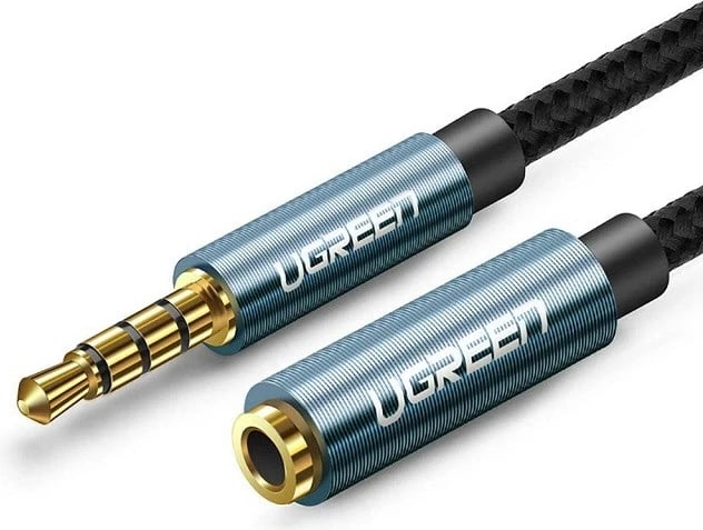 Kabllo zgjatues AUX UGREEN 40675, mini jack 3.5 mm, 2 m, Blu