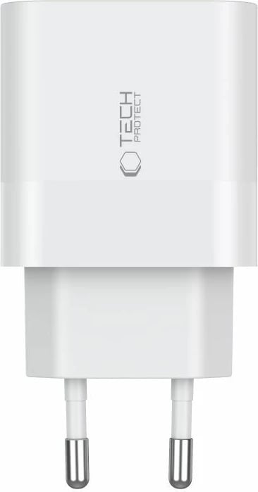 Karikues rrjeti Tech-Protect C20W me 2 porta USB-C, 20W, i bardhë