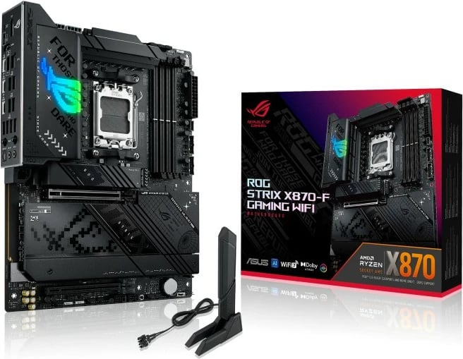 Pllakë amë ASUS ROG STRIX X870-F GAMING WIFI, AMD, Socket AM5, DDR5, 192 GB
