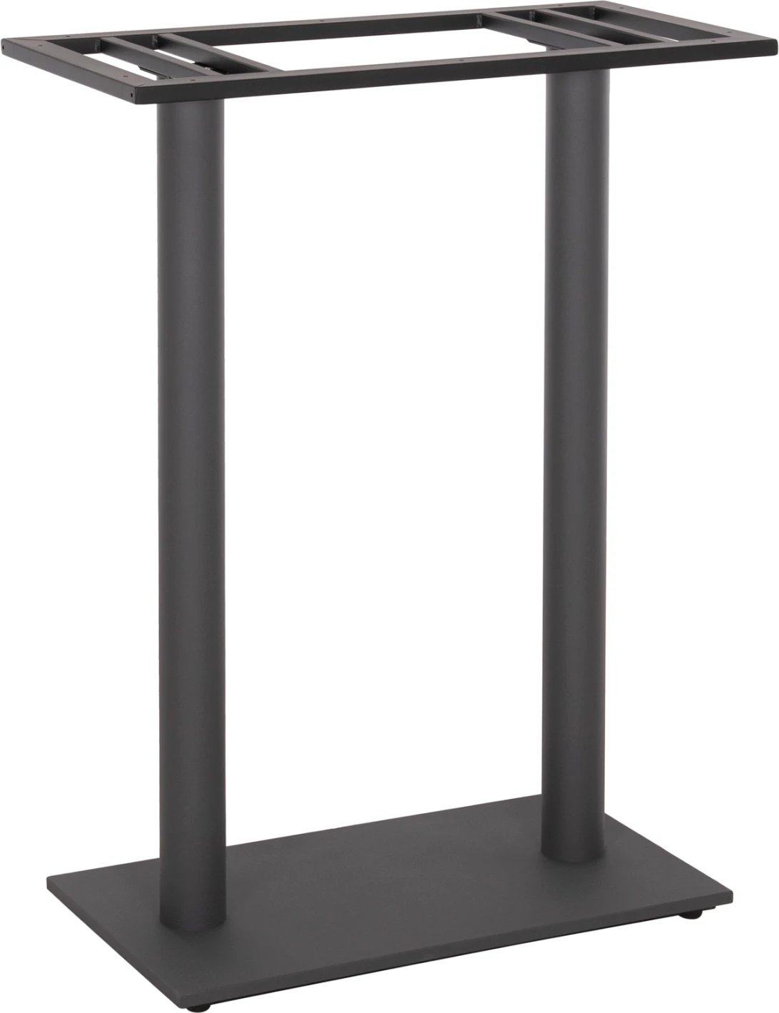 Bazë për tavolinë bar, dy këmbë, metal, ngjyrë gri, 80x40x108 cm