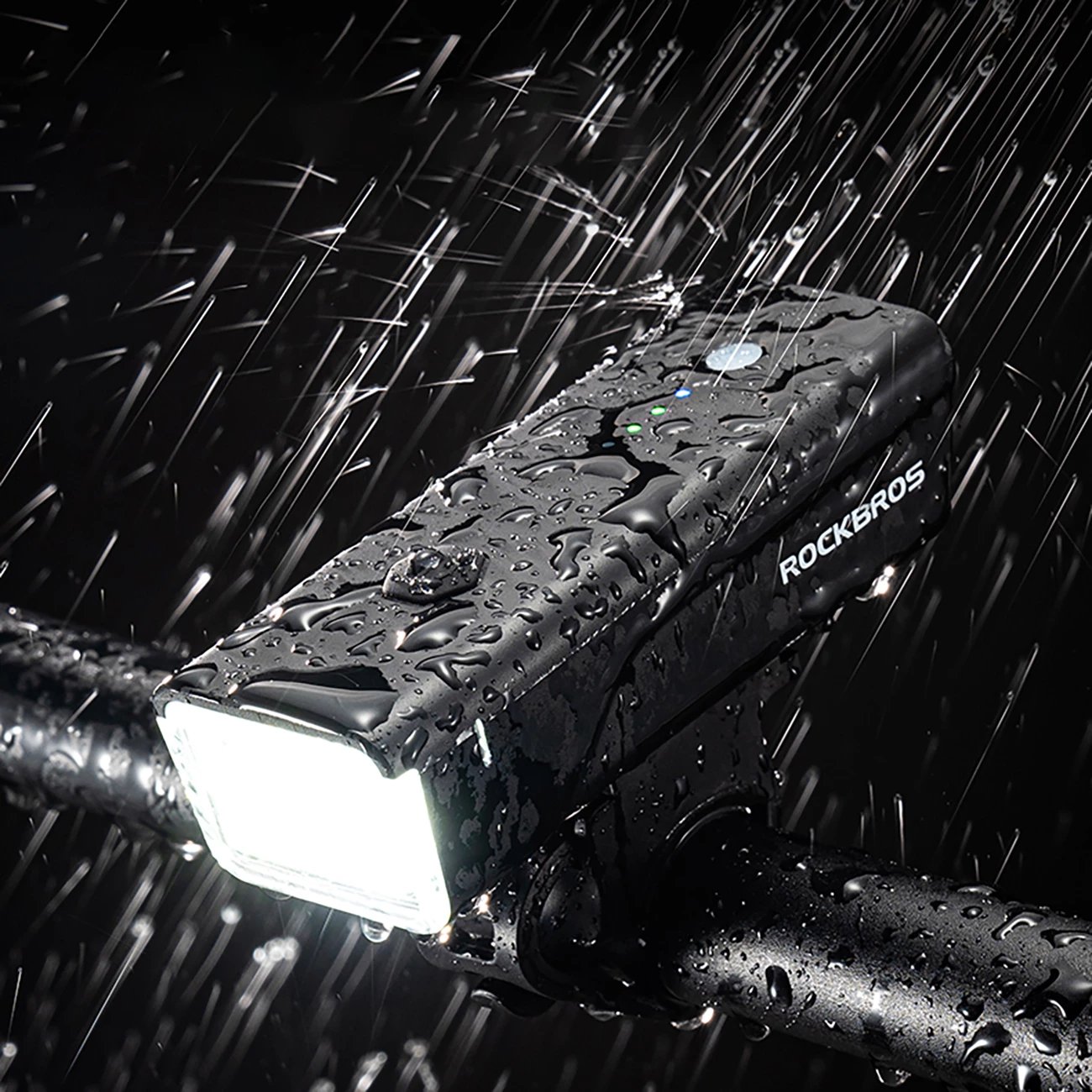 Dritë përpara biçiklete Rockbros 24510003001, 260 lm, 1500 mAh, USB-C, e zezë