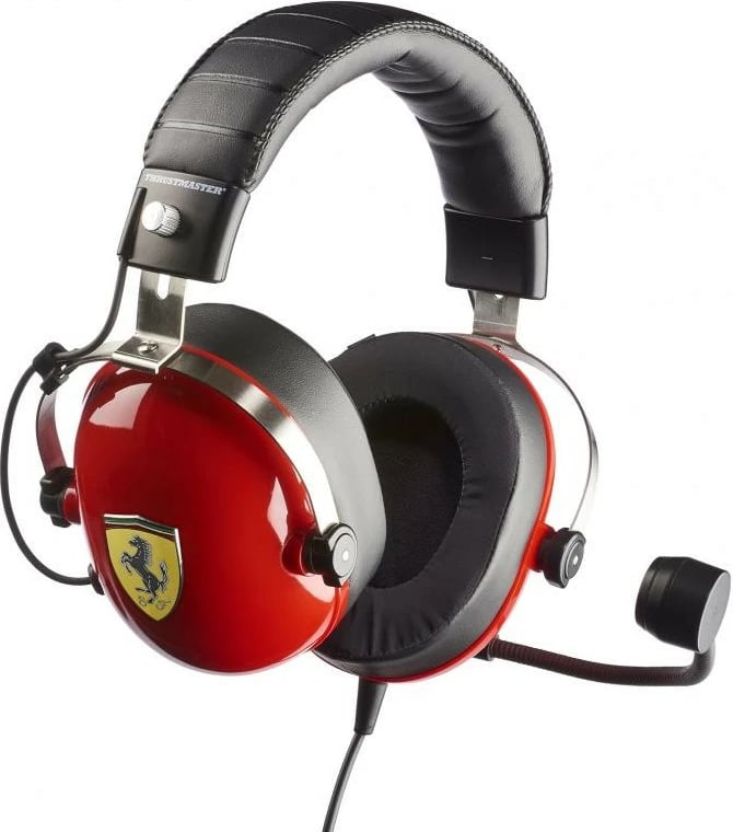 Kufje gaming Thrustmaster T-Racing Scuderia Ferrari DTS, me mikrofon, me kabllo, e kuqe