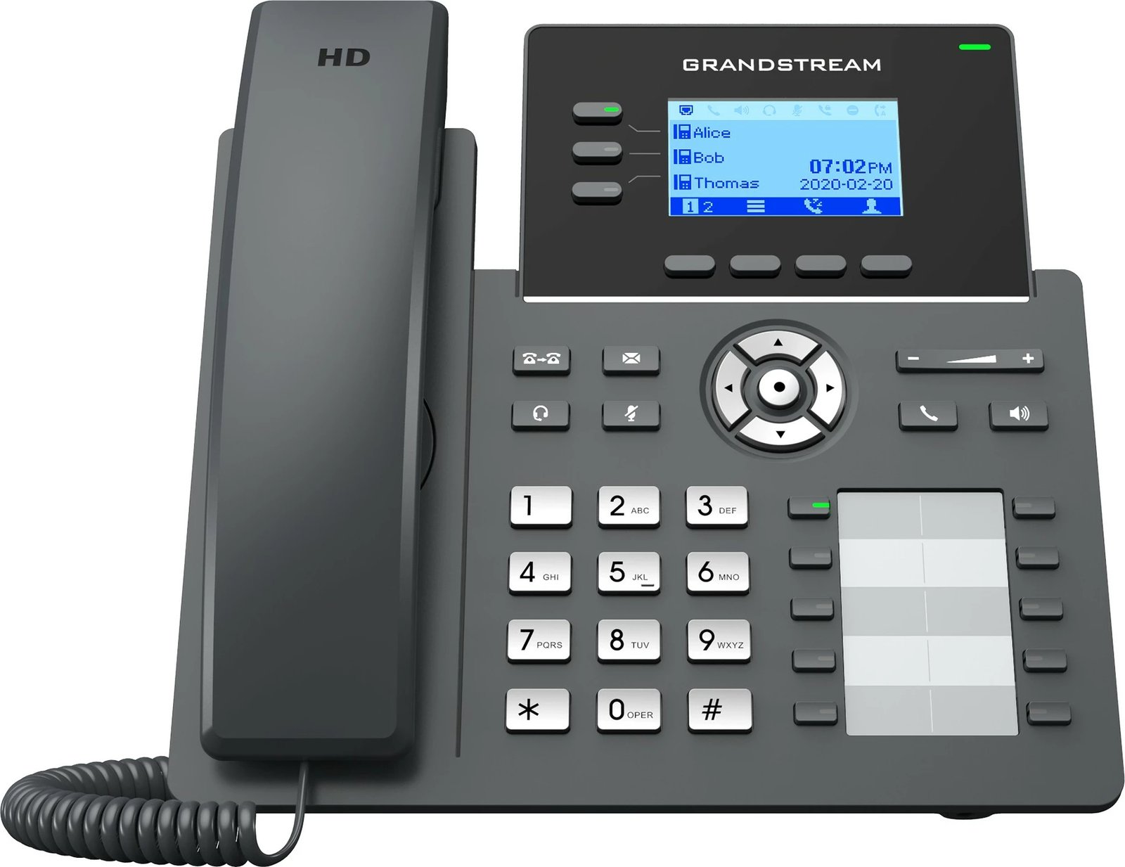 Telefon IP Grandstream GRP2604, 3 linja, 2000 kontakte, i zi