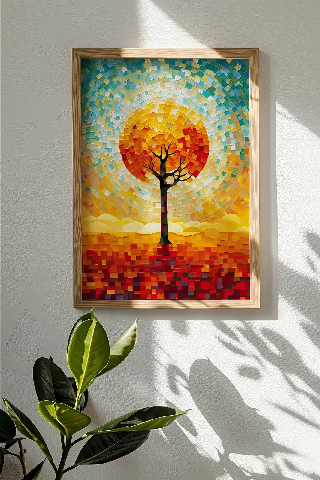 Pikturë dekorative me kornizë, shumëngjyrëshe, Wallity, Mscartmdl14