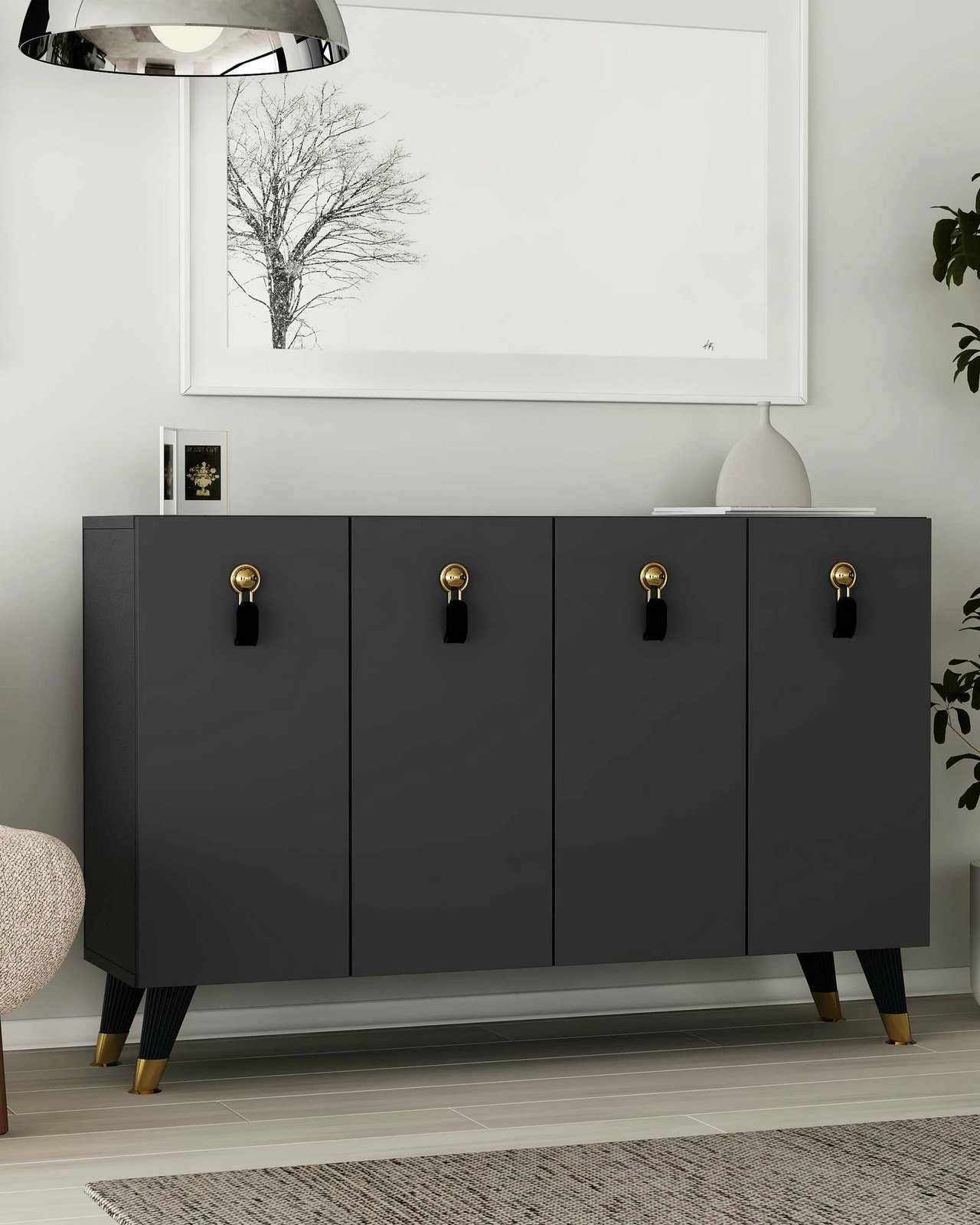 Konsol Skye Decor, anthracite, gold, 8179KM-32