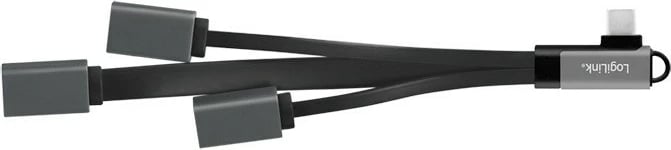 Hub USB LogiLink UA0361, 3x USB-A, USB-C, 0.15m, zi/gri