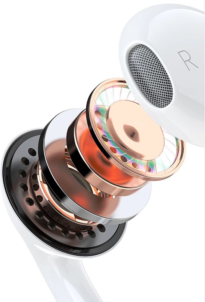 Kufje me kabllo, Dudao X14PRO, in-ear 3.5 mm me mikrofon dhe komandë, kabllo 1.2 m, të bardha