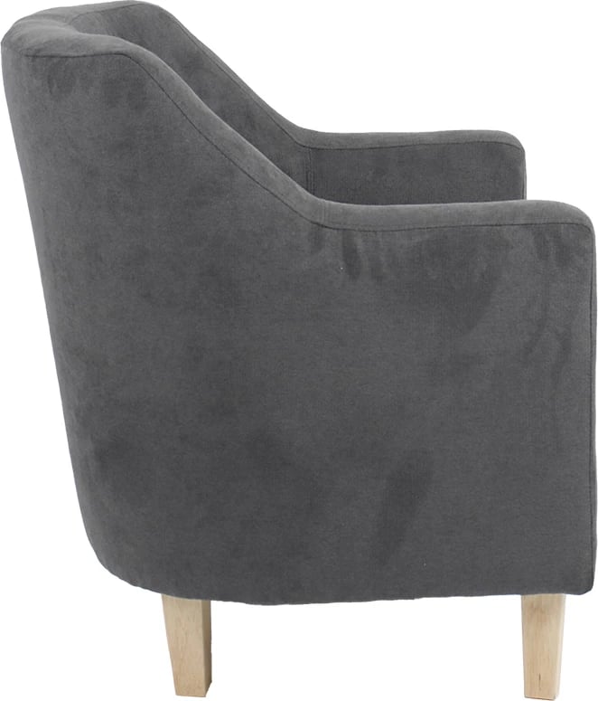 Fotel Joyful, material anthracite-natyral, 71x71x78cm