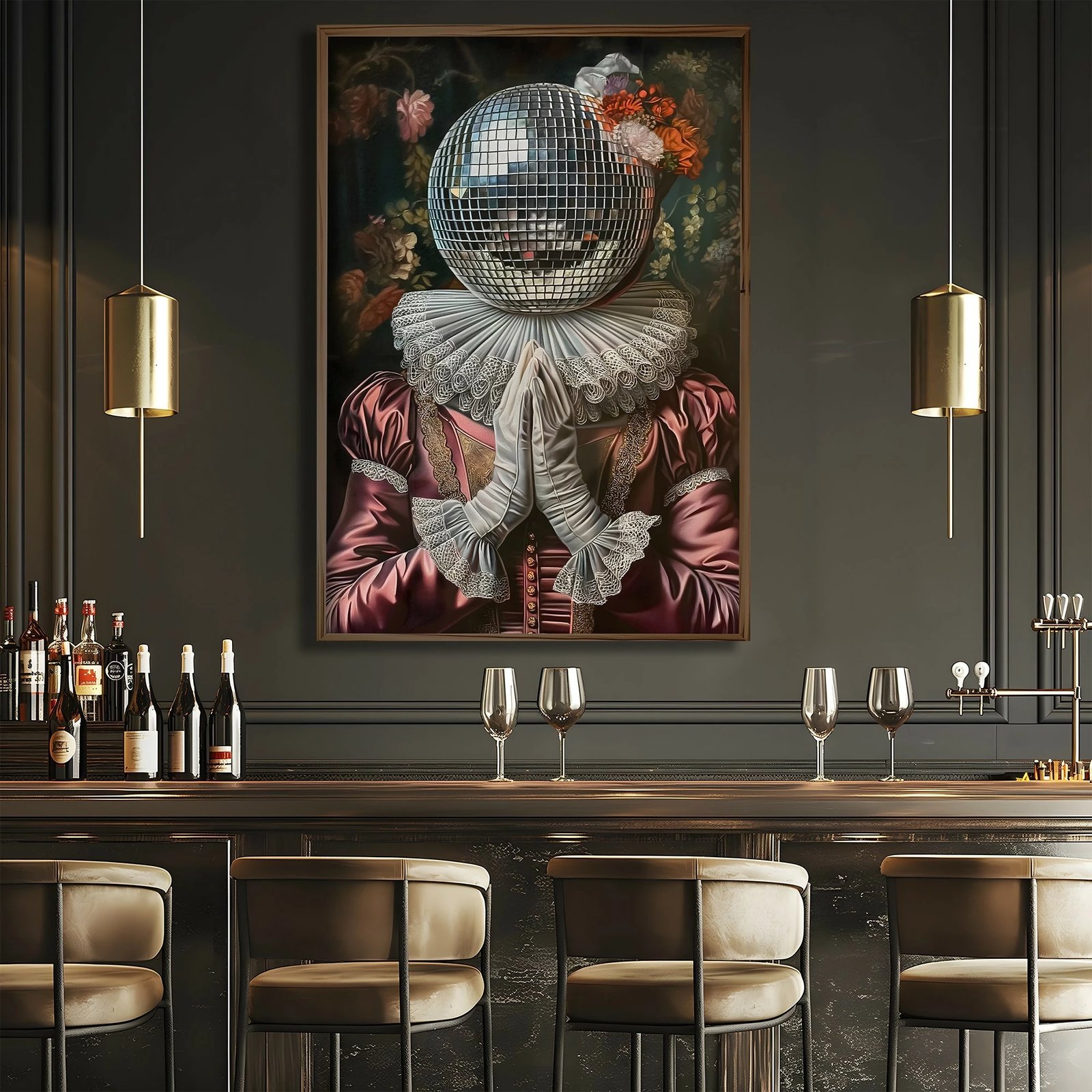 Pikturë dekorative me kornizë MDF, Wallity, GE131-L