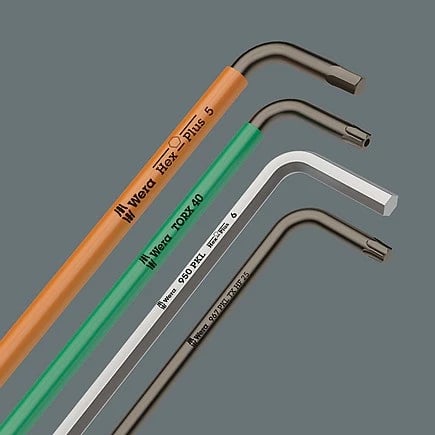 Set çelësa L-torx Wera 967/9 TX BO, 9 copë, çelik, multikolor, 80 mm
