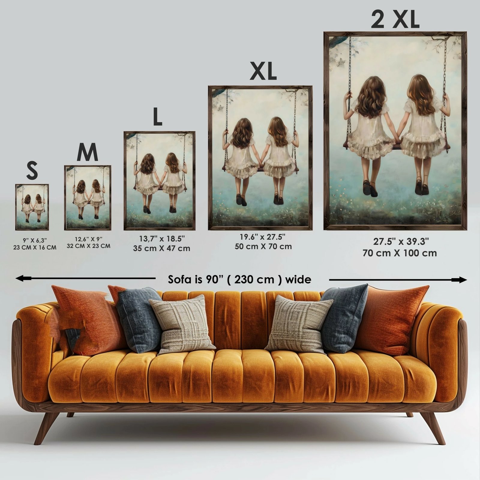 Pikturë dekorative me kornizë MDF, Wallity, GE233-L