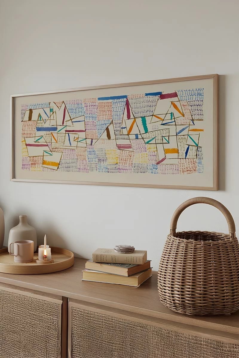 Pikturë dekorative me kornizë, Wallity, Artsmdfyty3-3370, shumëngjyrëshe, 33x70cm