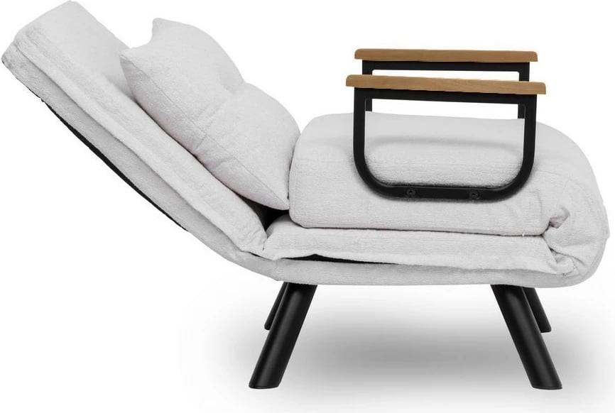 Krevat-karrige një vendës, Atelier del Sofa, Sando Single, teddy e bardhë