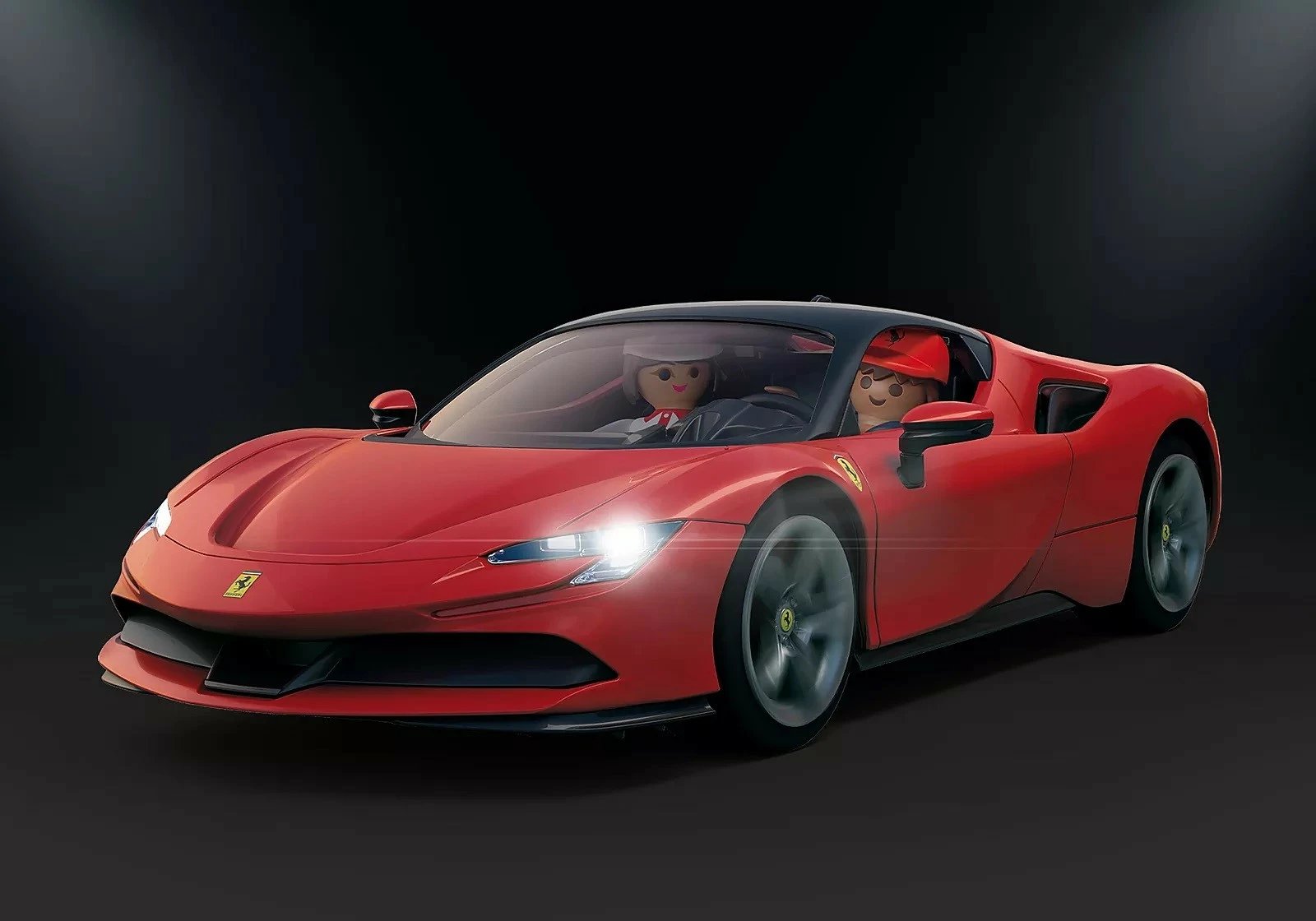 Set lodrash Playmobil Ferrari SF90 Stradale 71020, me drita, 43 pjesë, i kuq