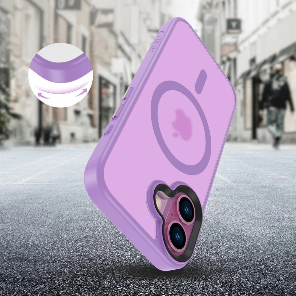 Mbështjellës Tech-Protect MagMat për iPhone 16, MagSafe, Vjollcë