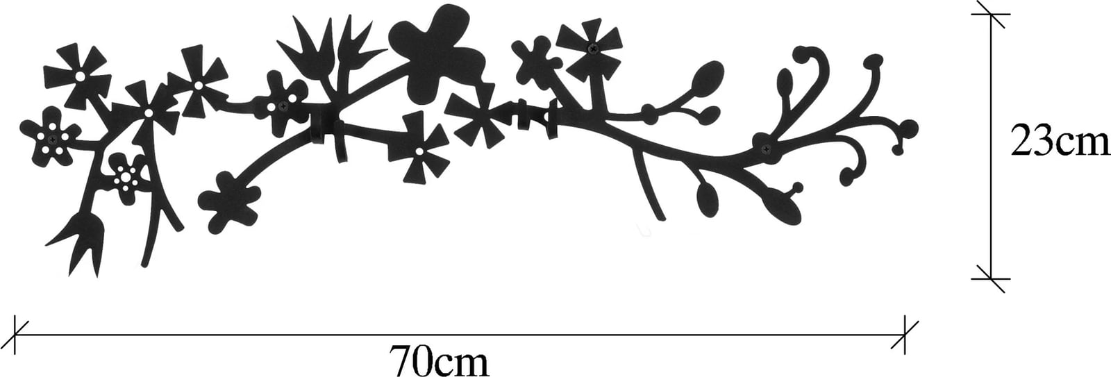 Varëse muri metalike Wallity, Bahar WSH-018, e zezë