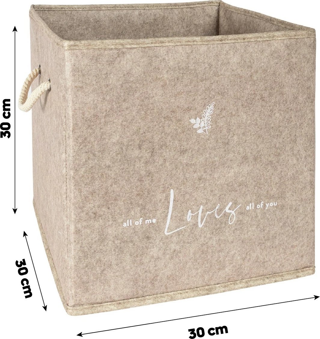 Shportë prej fëlti, ngjyrë krem, Aberto Design, KALS-03679