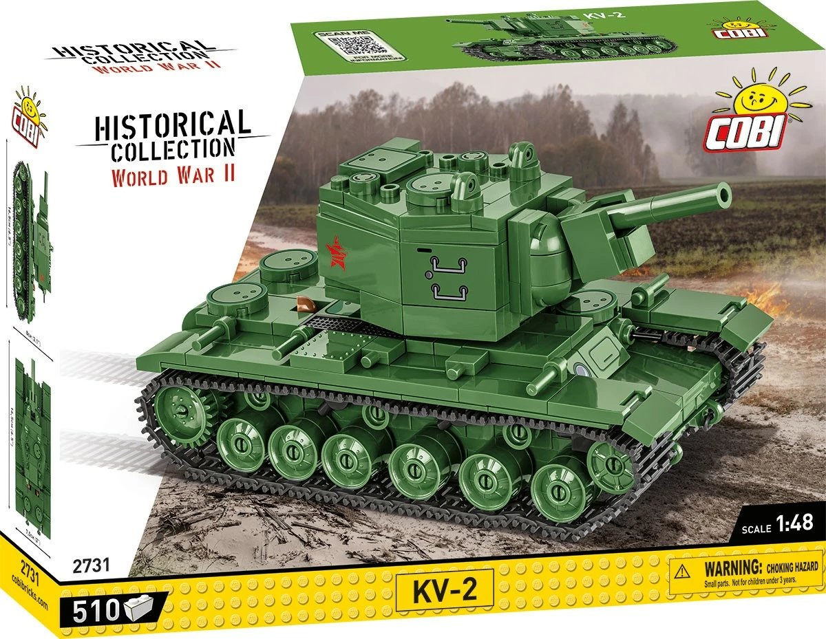 Set ndërtimi Cobi Klocki KV-2, 510 pjesë, Jeshile