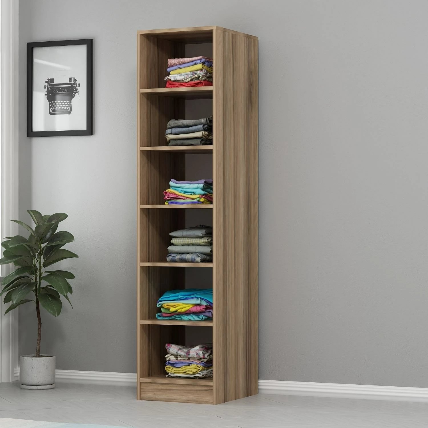 Dollap me rafte, ngjyrë dore, Skye Decor, 190cm