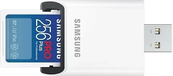 Kartelë memorie SD Samsung PRO Plus MB-SD256SB/WW 256GB me lexues USB
