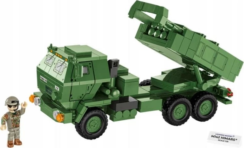 Set blloqesh Cobi Klocki Armed Forces M142 Himars, 604 elemente, Jeshile