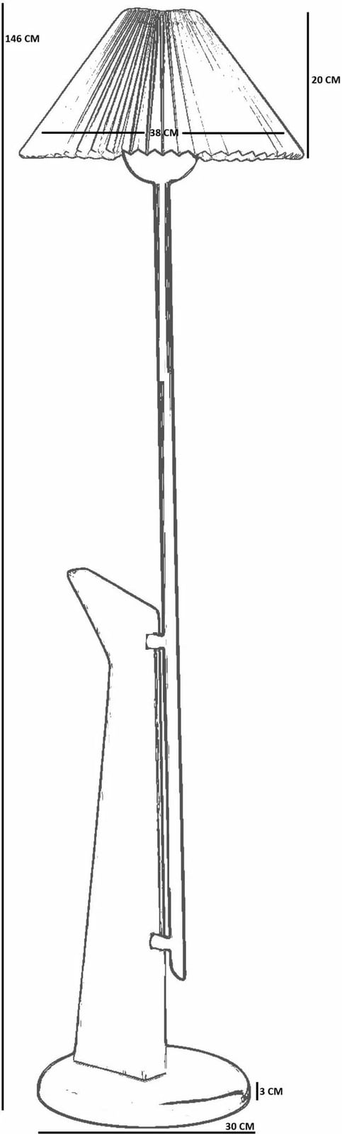 Llambë dyshemeje Opviq, 8955-3, krem, e zezë, lisi