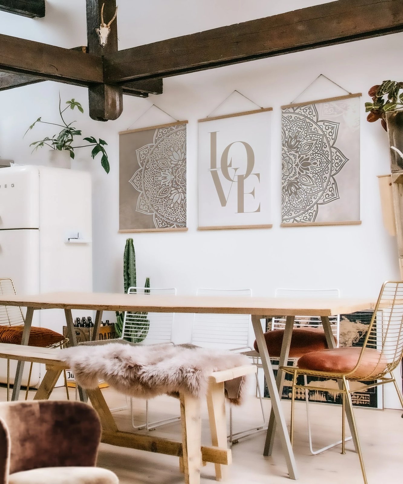 Pikturë dekorative me kornizë (3 copë), Wallity, SRG27