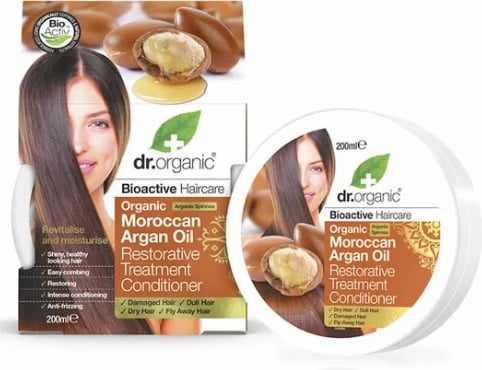 Kondicioner për flokë Dr. Organic Moroccan Argan Oil Hair Treatment, 200ml