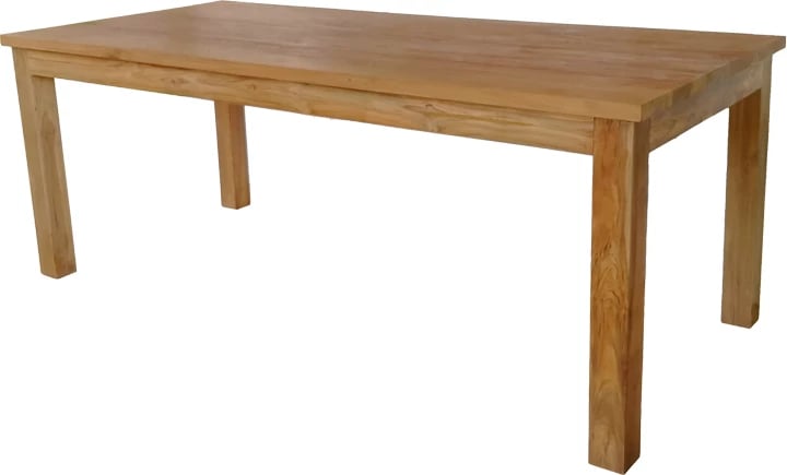 Set tavoline me karrige Granny-Wooly, 7 pjesë, ngjyrë natyrale-bezhë, 220x90x75cm