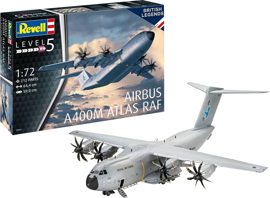Model Airbus A400M Atlas, RAF, Revell, REV-03822