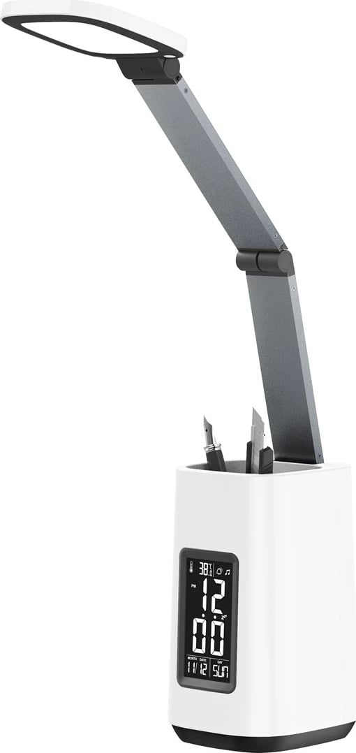 Llambë tavoline me ekran Activejet Aje-Technic LED, e bardhë