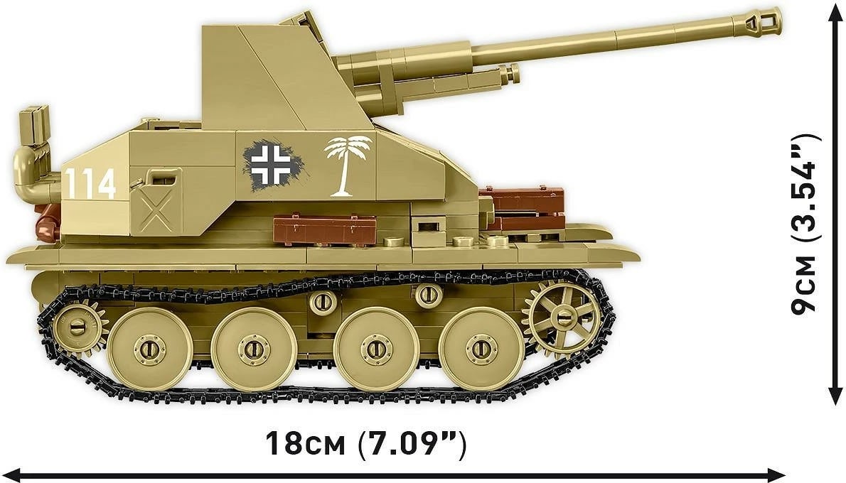 Set ndërtimi Cobi Klocki Sd.Kfz.139 Marder III, 486 pjesë, me 2 figurina, Bezh
