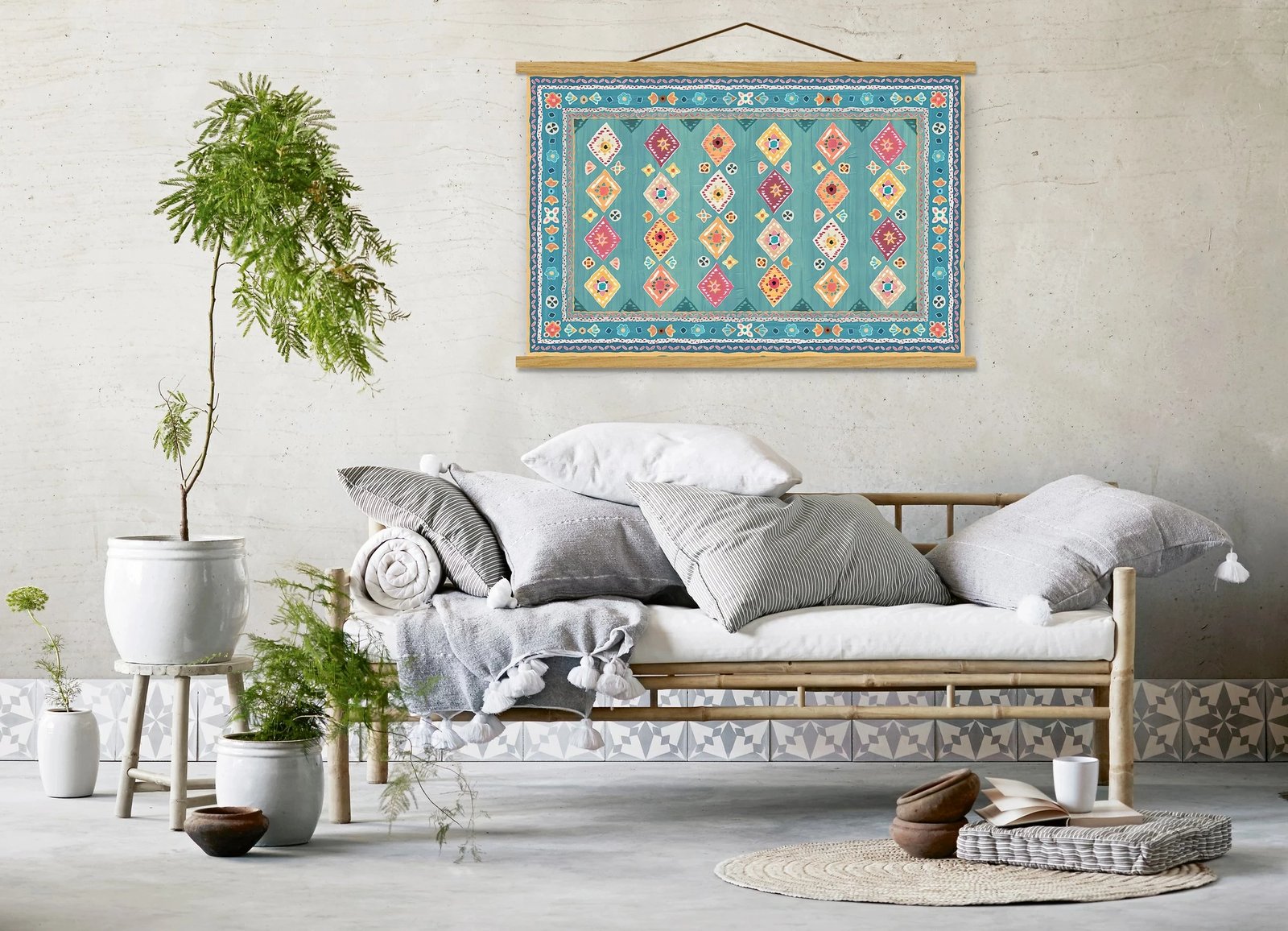 Pikturë dekorative me kornizë, shumëngjyrëshe, Wallity MRG31, 50x70cm