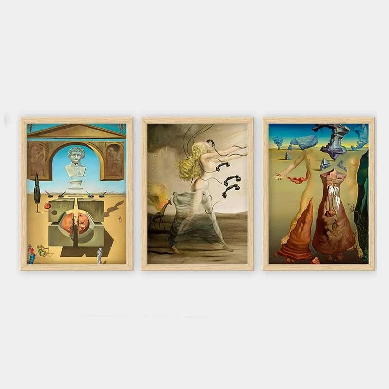 Pikturë dekorative me kornizë (3 copë), Wallity, 3NTC_UN1385243_3545