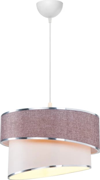 Dritë tavani Loopy E27 rozë-bardhë D30x18cm