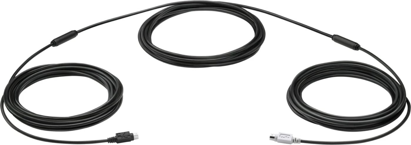 Kabllo zgjatuese Logitech GROUP 15m, 15 m, 6-p Mini-DIN, 6-p Mini-DIN, Mashkull, Mashkull, E zezë