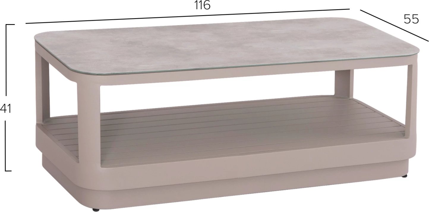 Set lounge për jashtë, 4 pjesë, seria Elysia, alumin ngjyrë shampanje, litar, pëlhurë P.E., CD6186.02