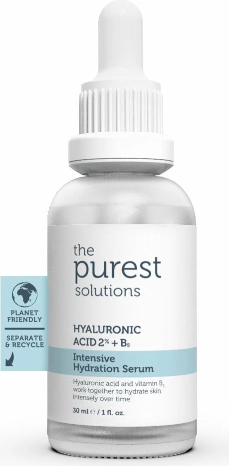 Serum për hidratim intensiv - The Purest Solutions Acidi Hialuronik %2 + B, 30 ml
