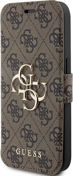 Mbështjellës Guess 4G Metal Logo për iPhone 15 Pro, kafe Mbështjellës Guess 4G Metal Logo për iPhone 15 Pro, kafe