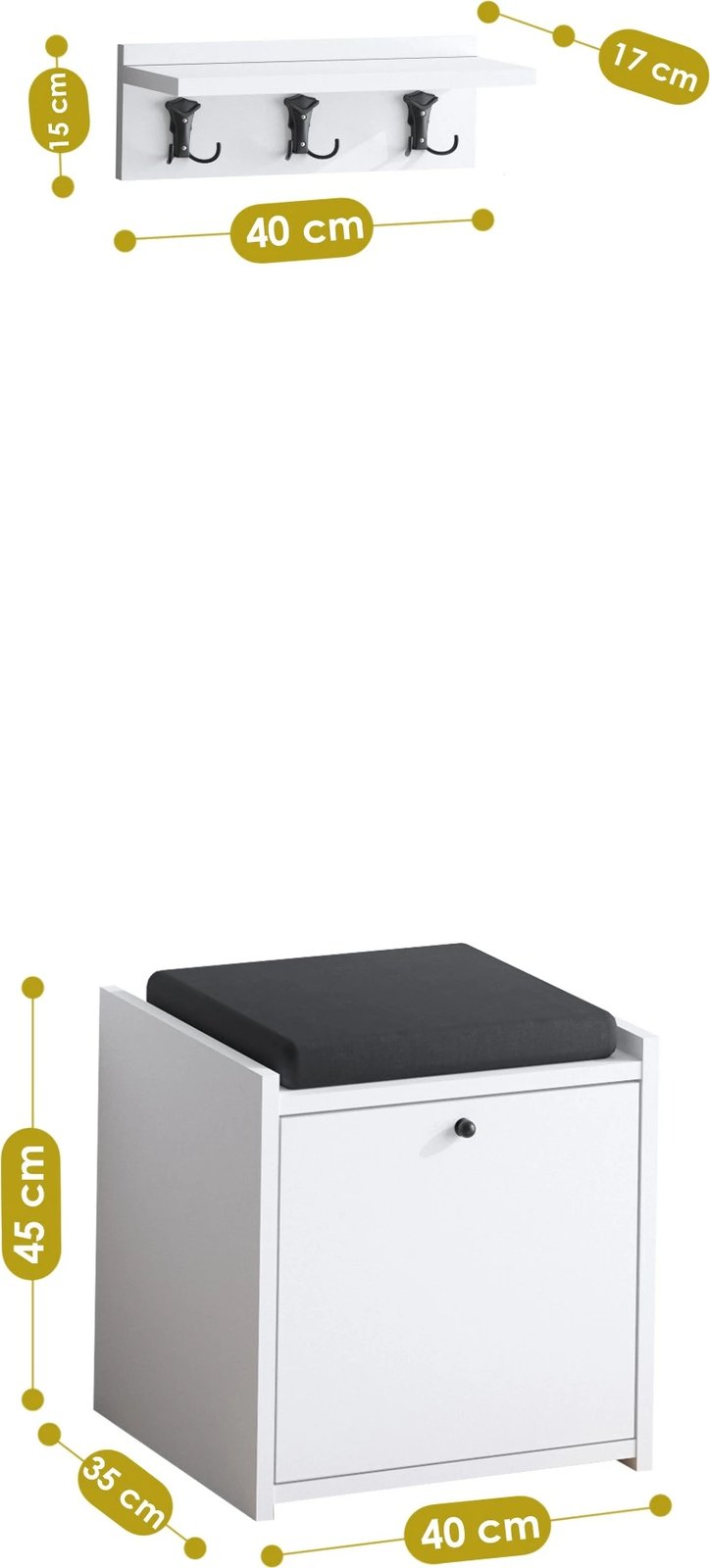 Stendë korridori Hanah Home, Tinky, e bardhë