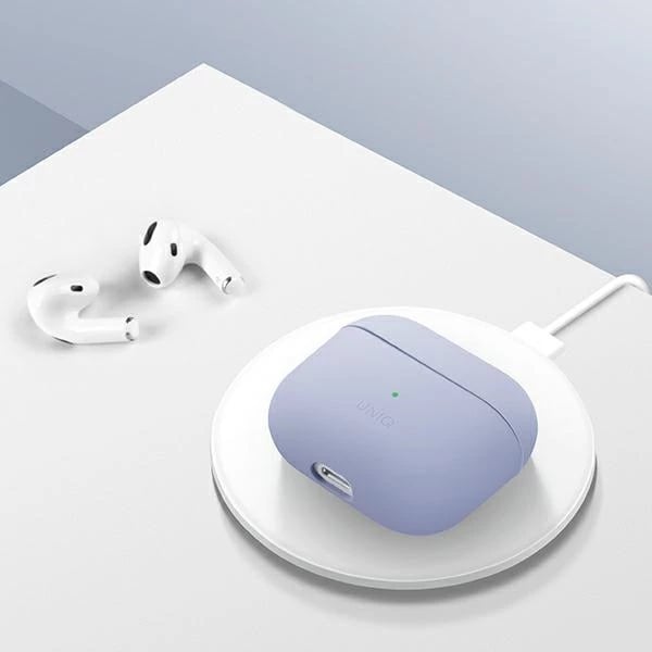 Mbështjellës UNIQ Lino për AirPods 3, silikon, gri