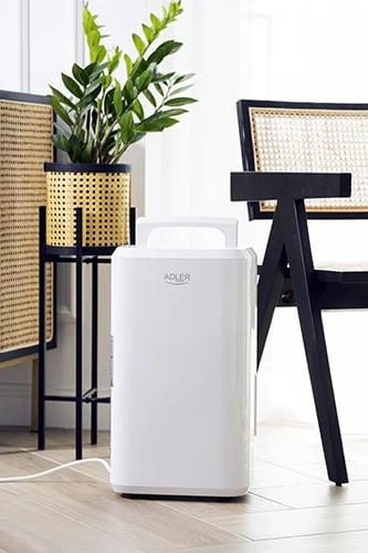 Largues lagështie Adler AD 7861, kompresor, 10L/24h, LCD, depozitë 2L, timer 1-24h, R290, i bardhë