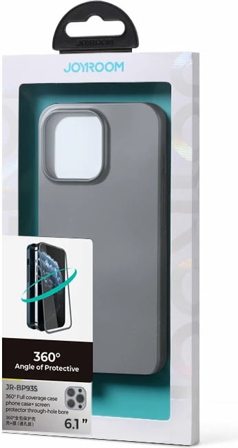 Mbështjellës Joyroom JR-BP935 për iPhone 13 Pro, 360 Full Case me xham të temperuar, Gri