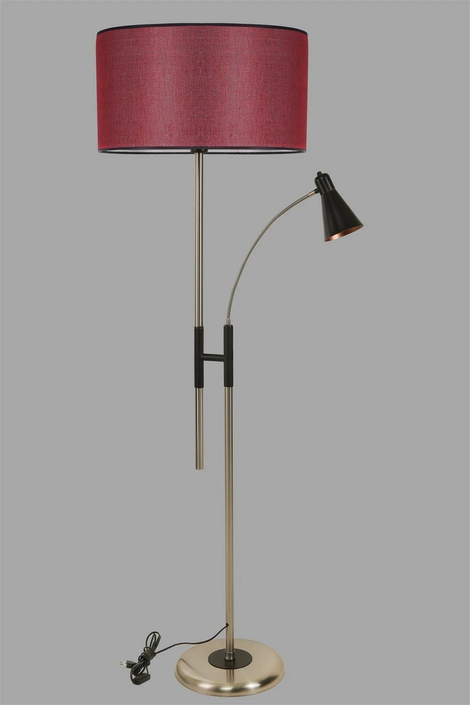 Lambader Opviq Forza, krom mat, abazhuri cilindër, ngjyrë bordo