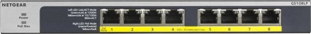Switch NETGEAR GS108LP, Gigabit Ethernet, PoE, 1U