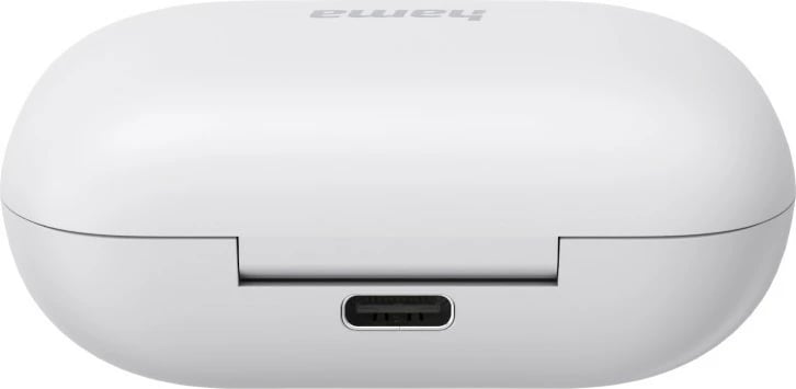 Kufje in-ear pa tela Hama Spirit Chop II 184173, Bluetooth 5.0, IPX4, Touch Control, USB-C, të bardha